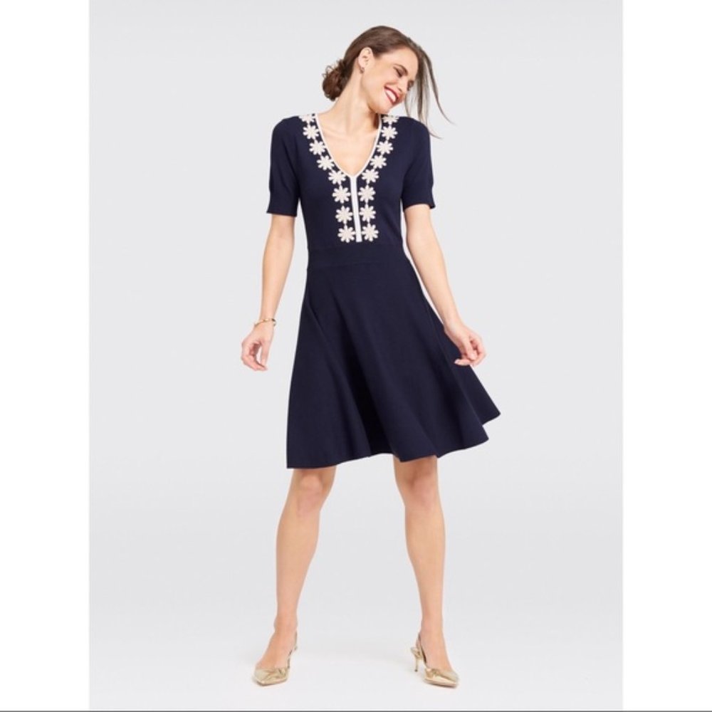 Draper James Navy Daisy Dress Size XL